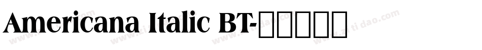 Americana Italic BT字体转换